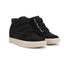 The Zest Hidden Wedge Sneaker by Caleres features a sleek black high-top design with three velcro straps and white rubber soles, offering both style and comfort. Shown against a white background, these versatile sneakers are perfect for any occasion.