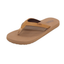 The FLOJOS Ryan Kush Men's Flip Flop features a cushioned footbed and a brown fabric strap with a subtle geometric pattern, offering comfort and style in every step.