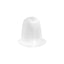 A pair of translucent, dome-shaped silicone earring backs with small circular bases, from WJW, shown against a plain white background.
