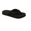 The COBIAN Kids Draino2 flip flops in Black feature a textured insole and wide strap on a white background. They include an innovative drainage system for quick drying and comfort.