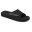 The Kids Arv2 Jr Kids Slides in Black by COBIAN offer all-day comfort with a perforated strap, flat sole, lightweight arch support, and the COBIAN brand name on the side. Perfect black slides for kids.