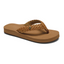 The Chestnut Braided Bounce Flip Flops by COBIAN feature a braided strap and flat sole, displayed at a slight angle.