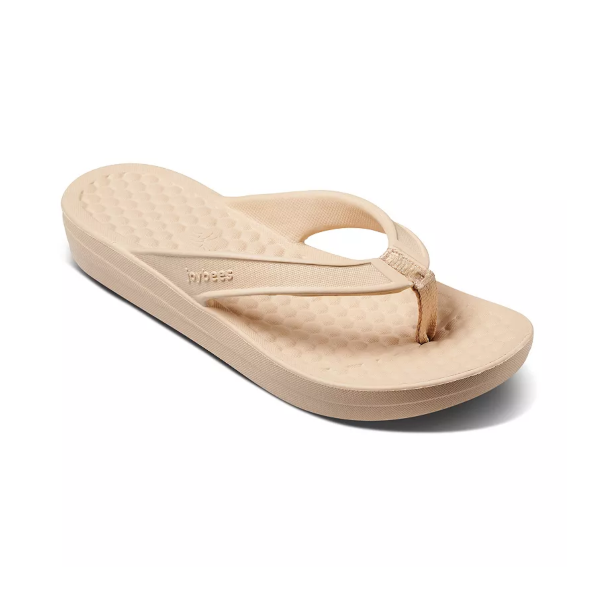 A single Varsity Flip Flop in Frappe by JOYBEES, featuring an EVA textured sole and a Y-shaped strap, viewed from an angle.