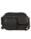Faire 3013 Crossbody Bag with front organizer in dark brown cowhide leather, featuring a spacious main compartment, a front zippered pocket, and a small flap pocket.