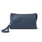 Blue vegan leather Convertible Crossbody Wallet/Purse clutch by DM MERCHANDISING INC on a white background.