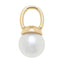 The Pearl Drop Charm in Ivory by Canvas Style features a single round ivory pearl suspended from a simple gold-plated loop, displayed against a white background.