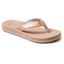A women's Cushion Breeze flip flop in Golden Hour by REEF with anatomical arch support and a synthetic nubuck strap, perfect for all-day comfort.
