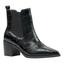 Good Choice Kodiak black ankle boot with croc-look texture, elastic side panel, and block heel