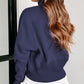 Zip Up Stand Collar Ribbed Thumbhole Sleeve Sweatshirt - 12 colors to choose from