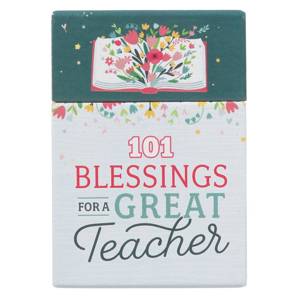 The "Box of Blessings for a Great Teacher" from Christian Art Gifts makes a thoughtful teacher appreciation gift, featuring colorful cards with uplifting messages and blessings for teachers.