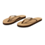 The Flirty Braidy Rainbow Flip Flop in Sierra Brown by RAINBOW SANDALS features tan leather, braided straps, and flat soles, displayed on a white background.