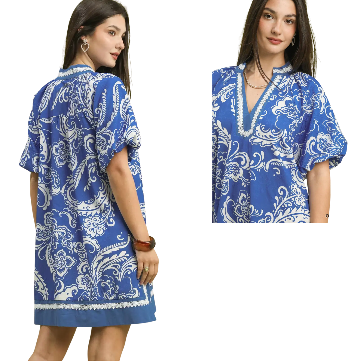 Jacquard Two Tone Mini Dress Secondary image