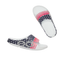 The oofos Ooahh Sport FX LT USA slide sandal features a red, white, and blue American flag design—ideal for comfort and foot health after any activity.