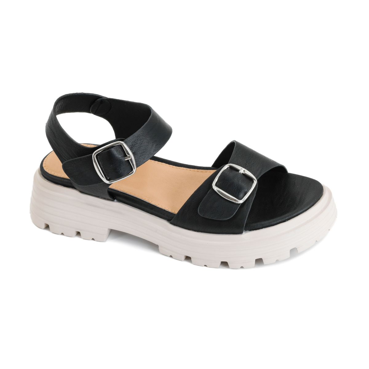 That's Just Me Platform Sandal in Black Secondary image
