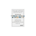 A card titled “Blessing Bracelets - Assorted” from Flipflops & Whatnots, featuring a blue-beaded bracelet with a gold cross and Proverbs 3:5-6, beautifully showcases inspiring spiritual jewelry designed to uplift the spirit.