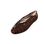 CCOCCI Woven Cage Jelly Ballet Flats in brown, featuring a lattice-patterned slip-on design with an open, crisscrossed Y2K-inspired cage look, shown at a slight angle on a white background.