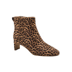 The Bad Break Up Leopard Bootie by CORKY’S FOOTWEAR features a bold brown and black leopard print and a low block heel, making it the perfect statement shoe when displayed on a white background.