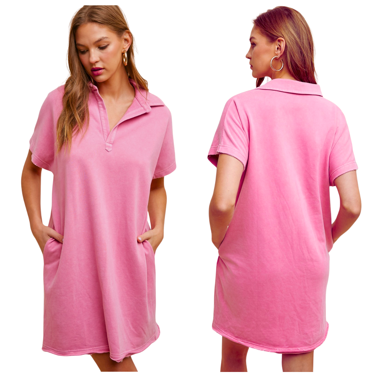 Mineral Washed French Terry Dress Secondary image
