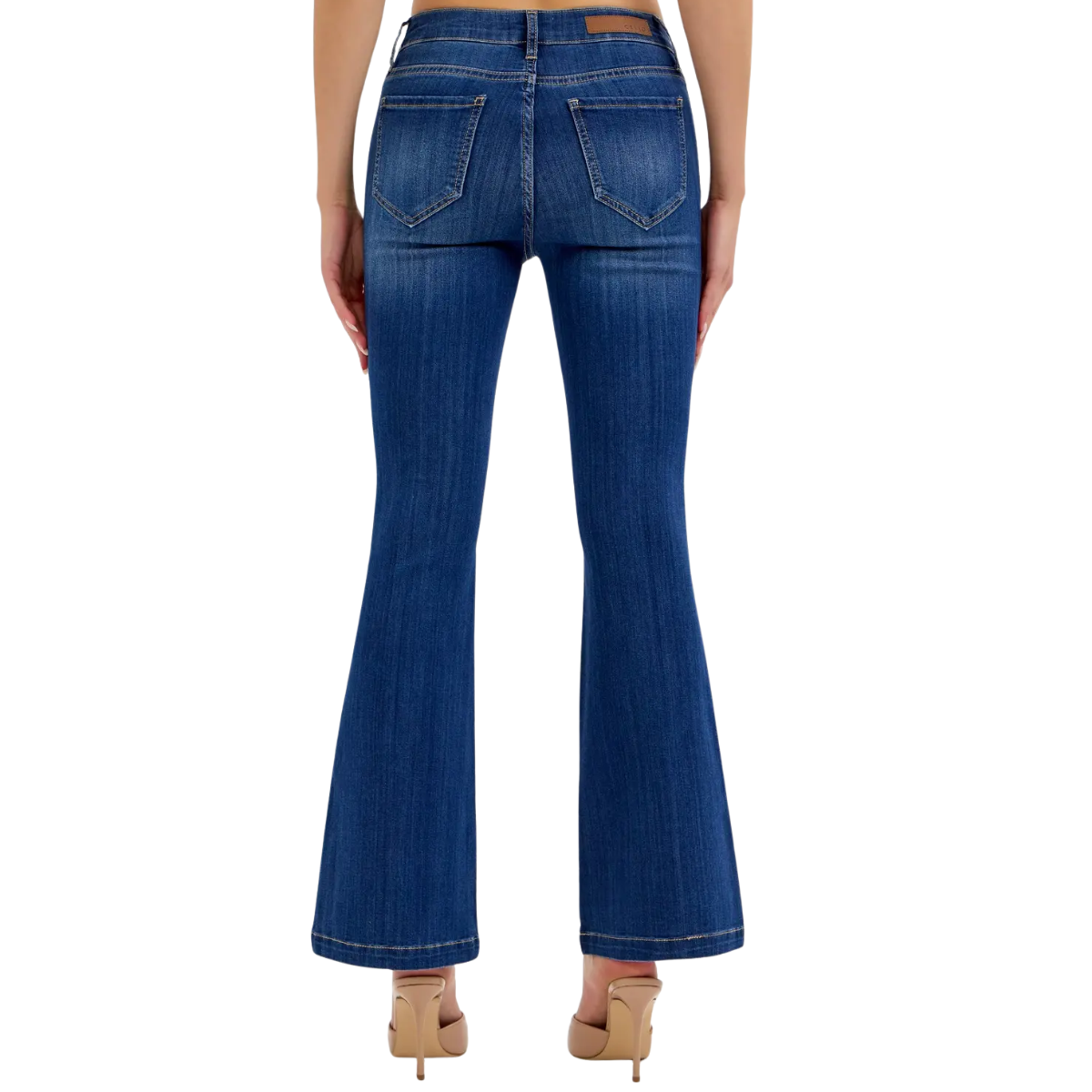 Cello Button Fly 30" inseam Mid Rise Flare Jeans Secondary image