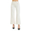 Risen women's cream tummy control high rise cropped wide leg pants with 27.5-inch inseam