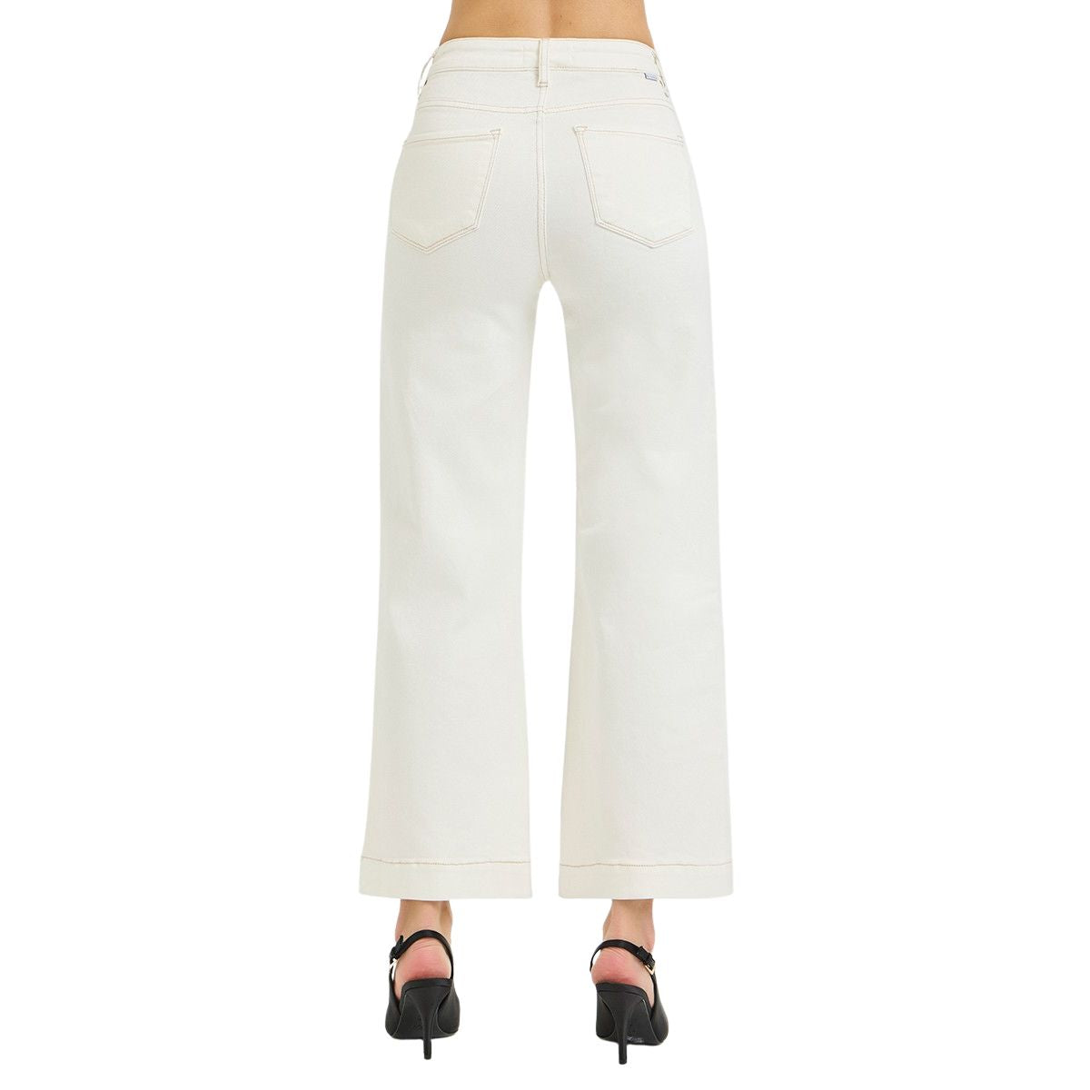 Tummy Control High Rise Crop Wide Pants Secondary image
