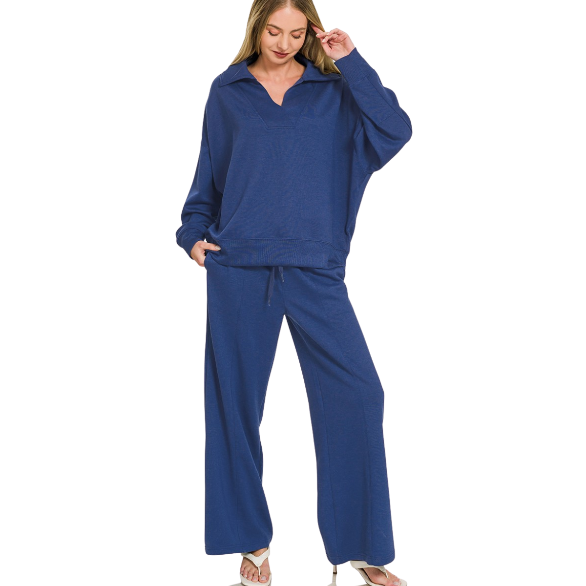 Scuba Collared Pullover and Pants Set Secondary image
