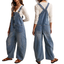 Shop the Listicle Western Wide Leg Barrel Denim Overalls in Sunwashed Blue featuring a relaxed barrel leg, functional pockets, and effortless everyday style.