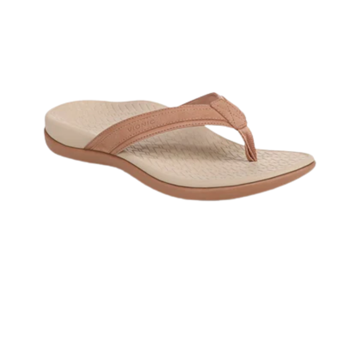 Vionic Tide 2 flip flop in mocha mousse with arch support and cushioned footbed Main image
