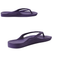 Two angles of a single ARCHIES Archies Flip Flops in Acai Purple, shown on a plain white background.