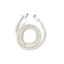 The Zenana Beaded DUAL USB FAST CHARGING CABLE, available in assorted colors, features a stylish beaded design and universal compatibility for fast, effortless charging. Shown coiled in a loose spiral on a white background.