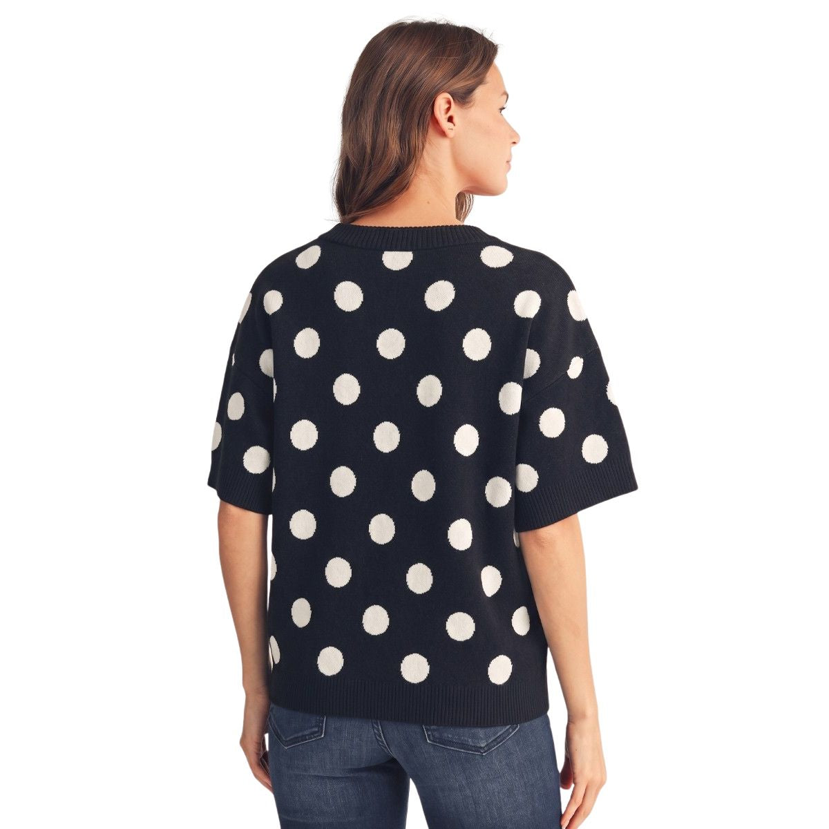 Large Polka Dots Short Sleeve Sweater Secondary image