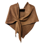 The JC Sunny Fashion Cashmere-Blend Knit Triangle Shawl features a cross-front design, shown draped on an invisible form against a white background.