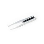 Lemon Lavender Light Up Tweezer white precision grip tweezers with a built-in LED spotlight and a silver activation button.