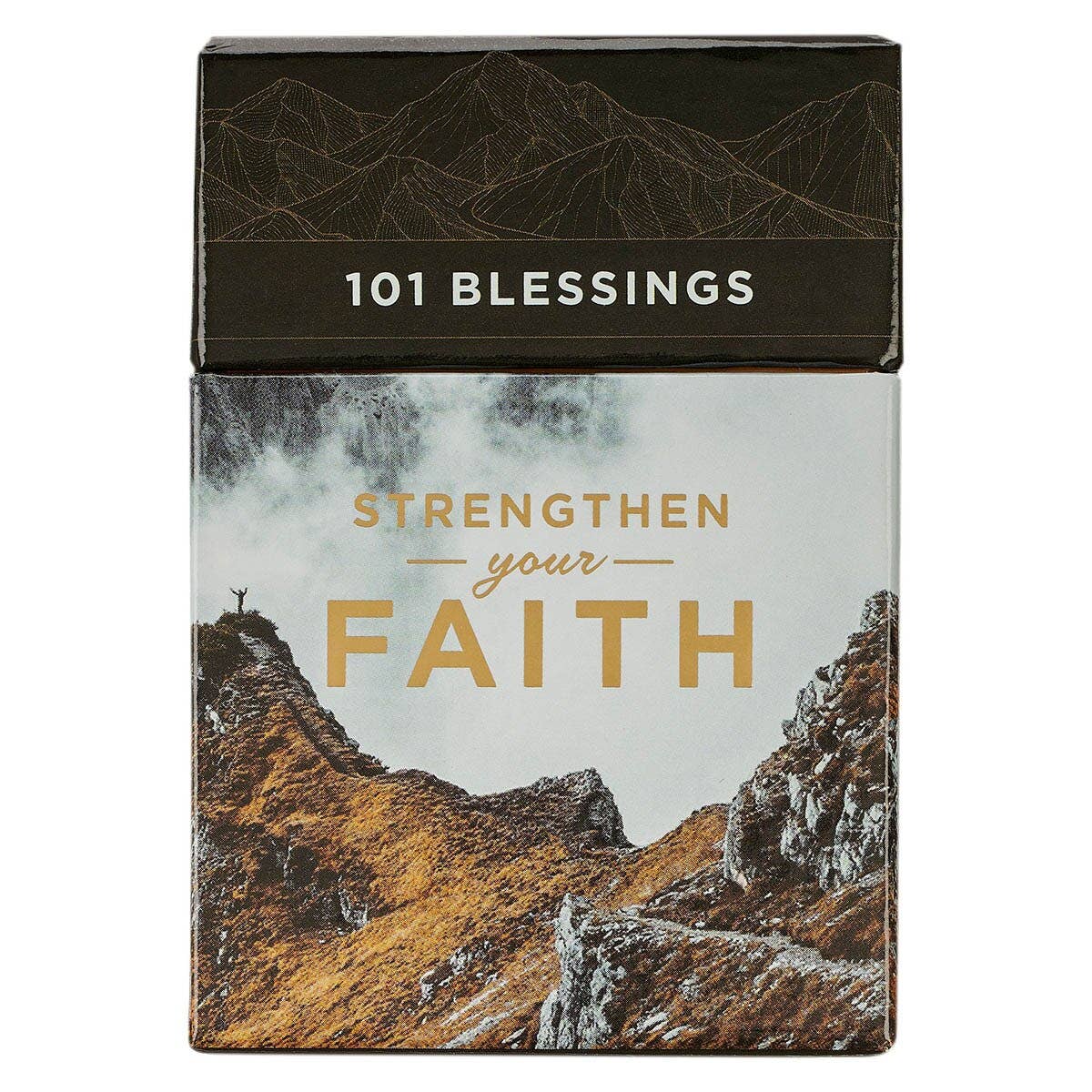 The “Box of Blessings Brown Faith Mountains Matt. 17:20” by Christian Art Gifts features the uplifting message “Strengthen Your Faith” and an inspiring mountainous landscape, offering scripture blessings to encourage and uplift your spirit.