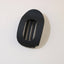 The ACCITY Oval Flat Hair Clip for Women is a black, oval-shaped plastic accessory with three vertical slats and a matte finish, offering a sleek, modern design that’s perfect for everyday styling.