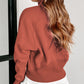 Zip Up Stand Collar Ribbed Thumbhole Sleeve Sweatshirt - 12 colors to choose from