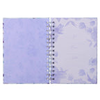 An open Journal Wirebound It is Well with My Soul by Christian Art Gifts, featuring a delicate floral-patterned cover, with blank "To," "From," and "Date" lines on the right page and a faint floral design adorning the left page. This stylish wirebound journal is perfect for capturing your thoughts in its beautifully designed pages.