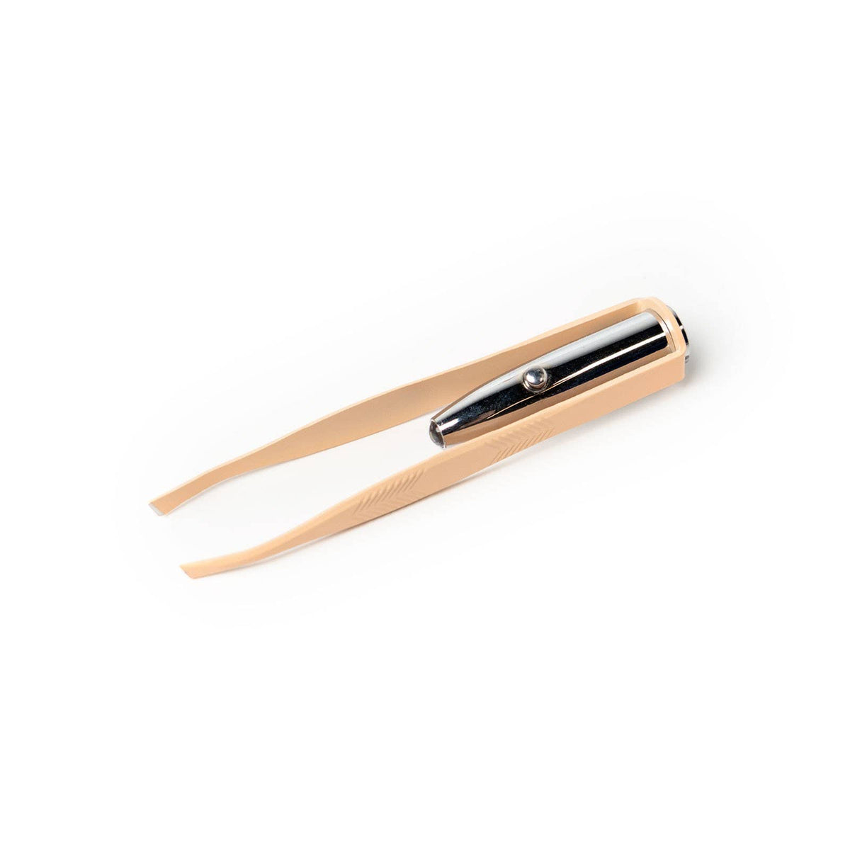 Light-colored Lemon Lavender Light Up Tweezer featuring a precision grip design with a built-in metal LED light housing.