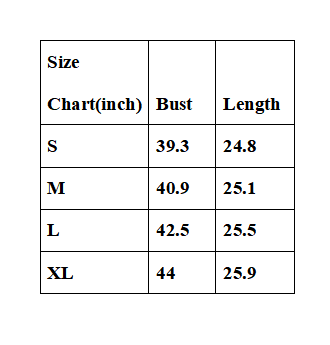 Size chart for the FASHION GO White Relaxed Fit Short Sleeve Blouse, displaying bust and length in inches: S (39.3, 24.8), M (40.9, 25.1), L (42.5, 25.5), XL (44, 25.9). The ideal fit for your favorite short sleeve blouse style!.