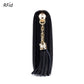 ACCITY ZIPPER TASSEL ANTI-THEFT BRUSH LEATHER WALLET in black stands upright on a white background, featuring a gold keychain and zipper tassel. The RFID symbol at the top left highlights its secure, anti-theft design.