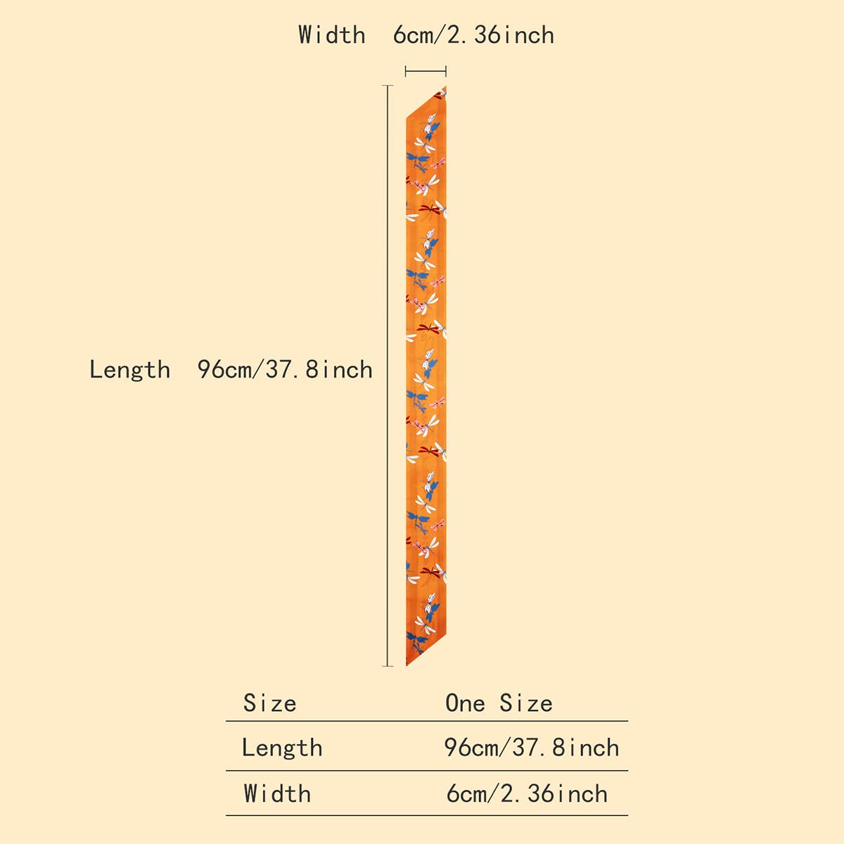 The ACCITY Floral Letter Scarf Hair Tie Ribbon adds a stylish touch to your hair or outfit with its elegant floral and letter design—perfect for any occasion.