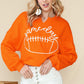 Orange Game Day Lettering Notched Neck Cropped Sweatshirt