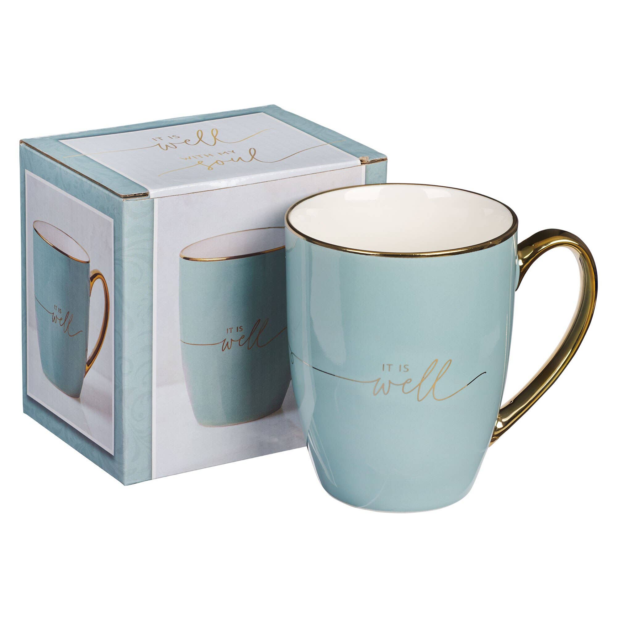 Mug Blue/Cream It is Well with My Soul Secondary image