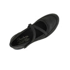 Women's black Skechers Arya casual comfort shoe with streamlined silhouette