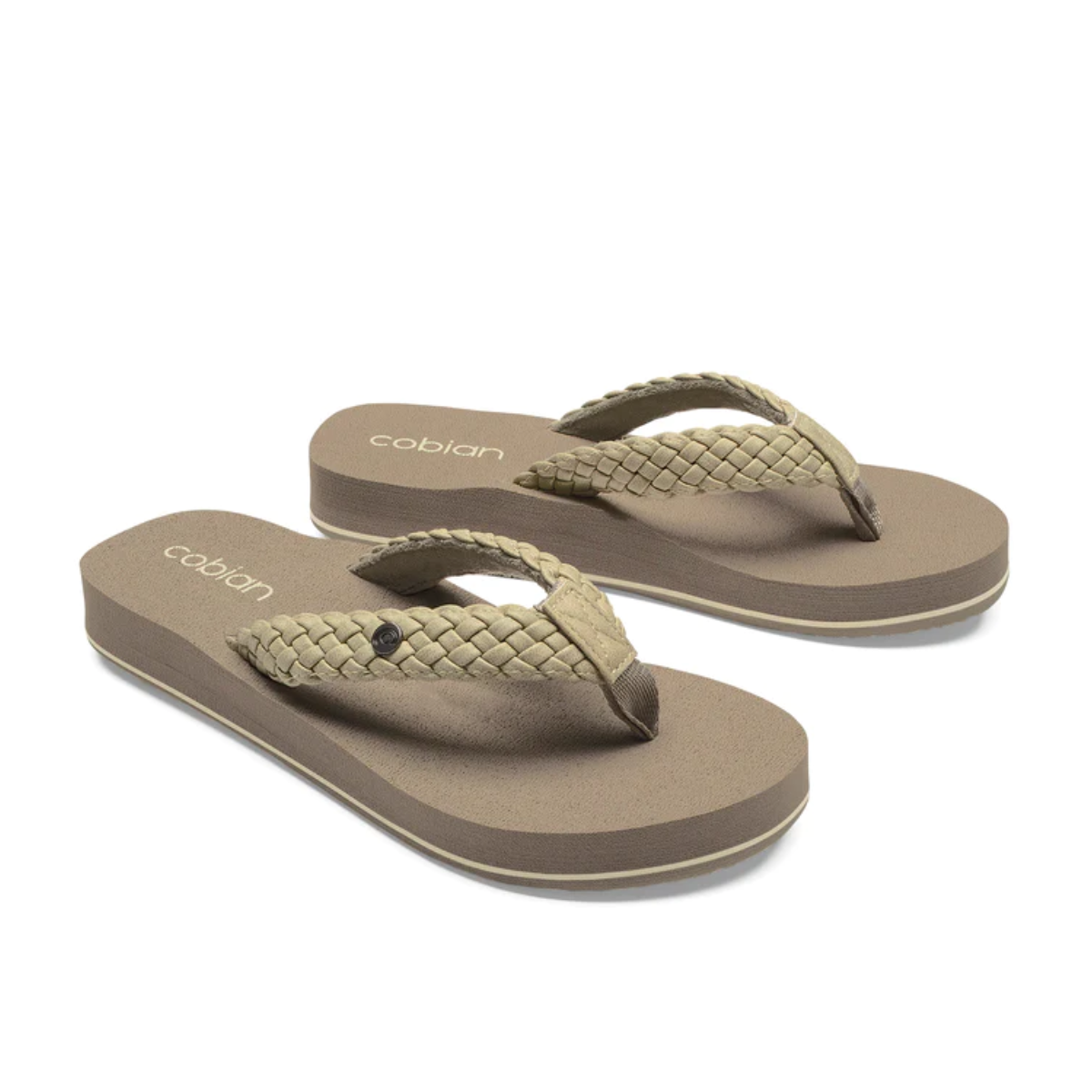 COBIAN BRAIDED BOUNCE FLIP FLOP CREAM Flipflops Whatnots