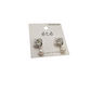 SPECIAL EFFECTS' Freshwater Pearl and Love Knot Dangle Stud Earrings feature a twisted silver love knot with hanging freshwater pearls. Displayed on an "été" card, each piece is marked "Designed in USA.