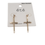 Gold-tone cross dangle earrings on a white card labeled "SPECIAL EFFECTS" with "Water-Resistant" above and "Designed in US" below.