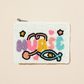 The Seed Bead Accented Mini Pouch Bag Assorted by Wona Trading features colorful "NURSE" lettering, a stethoscope, and star accents—making this chic beaded coin pouch a perfect gift for any fashionista.