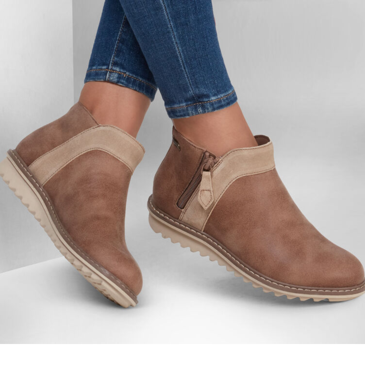 Shops skechers tan boots