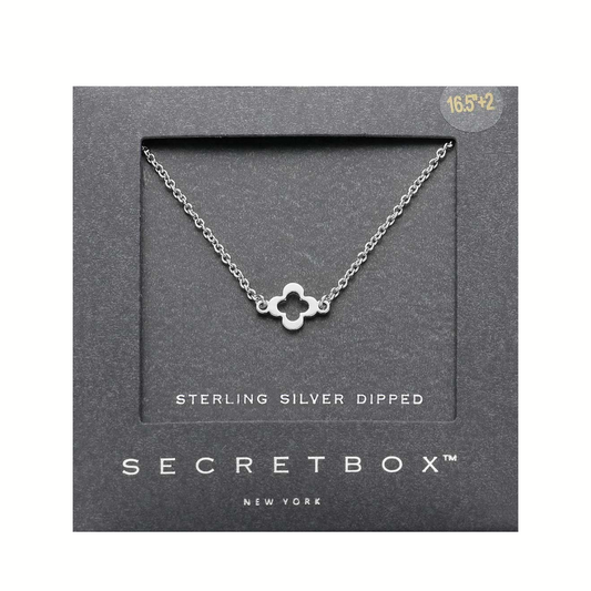 The wona trading Sterling Silver Dipped Station Necklace is elegantly presented in signature black Secret Box packaging from New York.